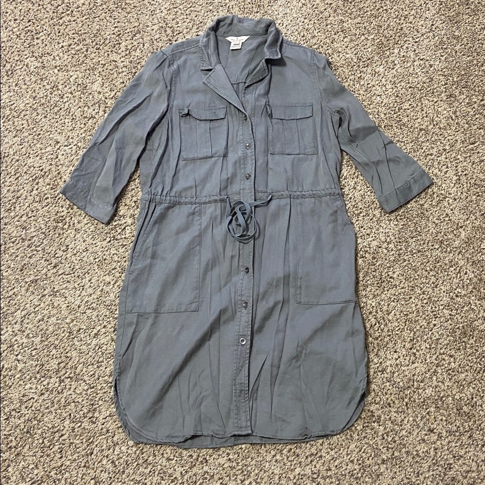 French Connection Light Gray Shirt Dress